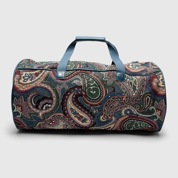 Pretty Green Retro House Paisley Jacquard Holdall Barrel Bag