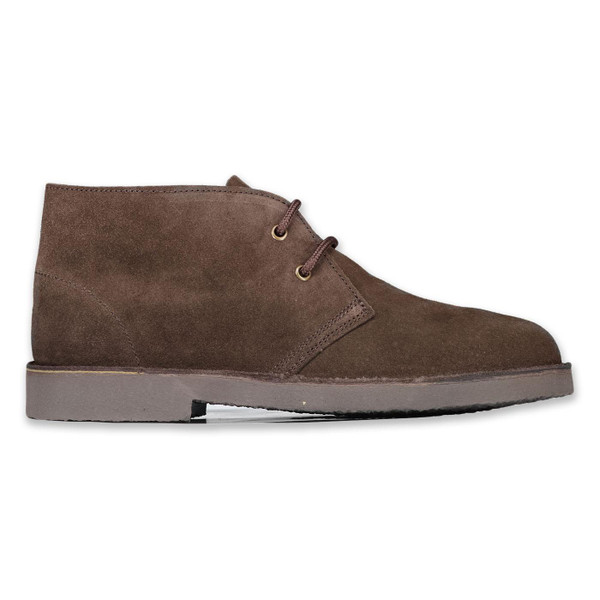 Roamers Men's Mod Suede Desert Boots in Dark Brown M467DBS