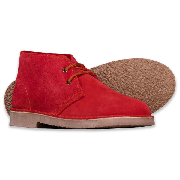 Roamers Men's Mod Suede 2 Eyelet Desert Boots in Red M467DS picture of outsole