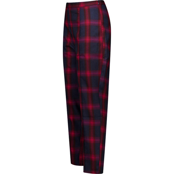 banned apparel womens retro 50s check pattern cigarette trousers red navy