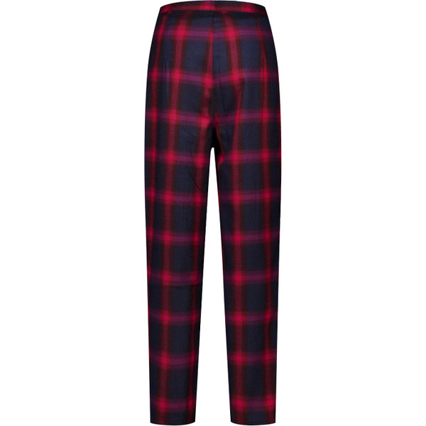 banned apparel womens retro 50s check pattern cigarette trousers red navy