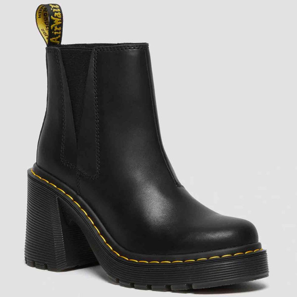Dr Martens Spence Leather Flared Heel Chelsea Boots in Black 26440001 Dr Martens Spence Leather Flared Heel Chelsea Boots in Black 26440001