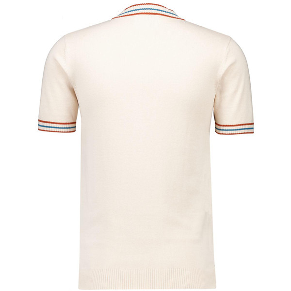 Madcap England Wilson Men's Mod Pointelle Knit T-shirt pictured from back Madcap England Wilson Men's Mod Pointelle Knit T-shirt pictured from back