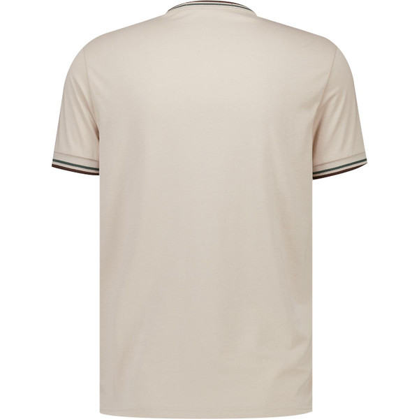 fred perry mens m1588 mod twin tipped jersey tshirt warm oat beige