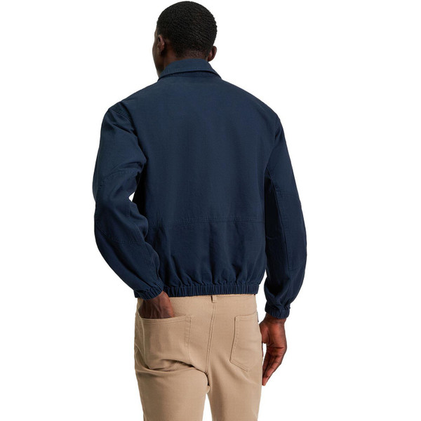 Ben Sherman Men's Mod Blouson Collared Retro Jacket in Navy - Back View on Model