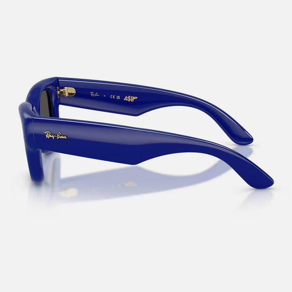 Ray-Ban ASAP Rocky Retro 80s Wayfarer Puffer Sunglasses in Blue - Side View