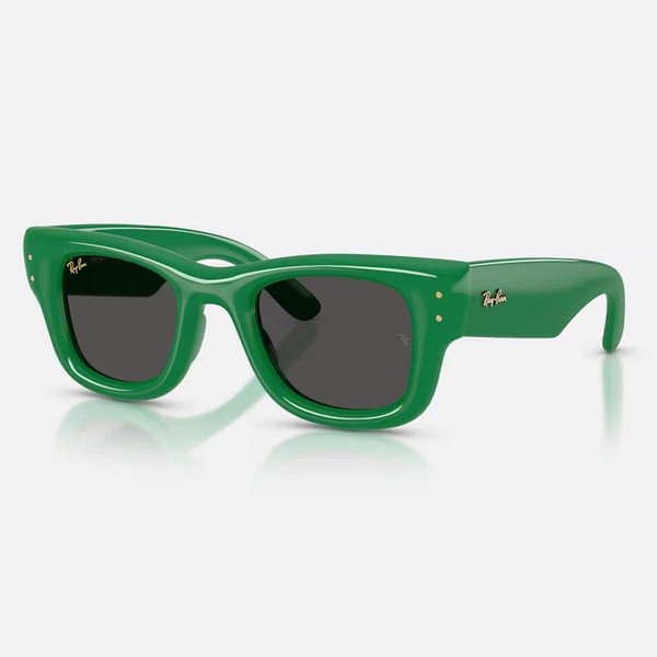 Ray-Ban ASAP Rocky Retro 80s Wayfarer Puffer Sunglasses in Green - Main View
