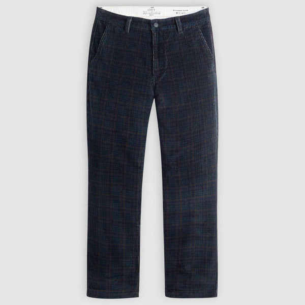 Levi's XX Authentic Relaxed Fit Corduroy Chinos in Miles Plaid - Flat Lay