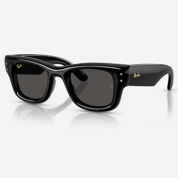 Ray-Ban ASAP Rocky Retro 80s Wayfarer Puffer Sunglasses in Polished Black with Ultra Black Lens Main View