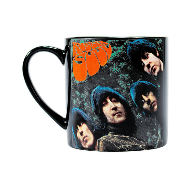 Reverse of The Beatles Rubber Soul Mug Boxed Mug in Black