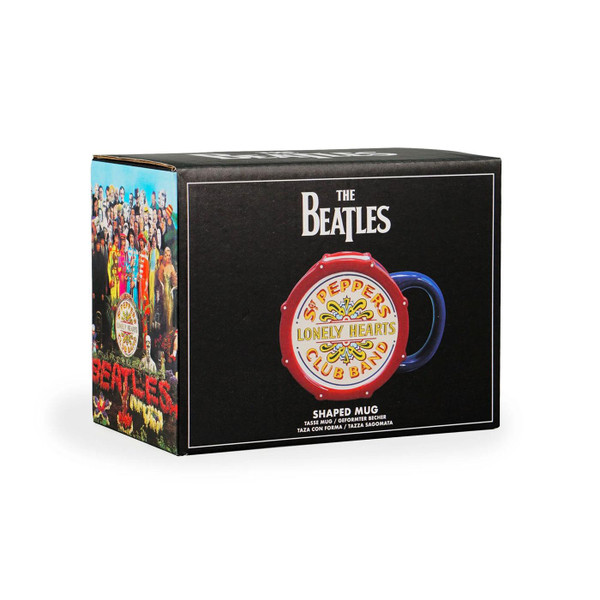 The Beatles Sgt Peppers Drum Shaped Retro Mug in Box by Half Moon Bay MUGSBTS03
