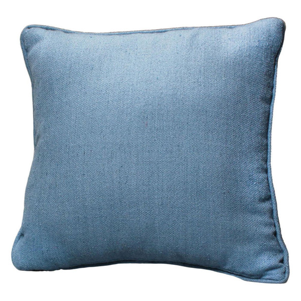 William Morris Strawberry Thief Cushion Square in Sage by Half Moon Bay - Retro 60s Cushion Cover - Back View