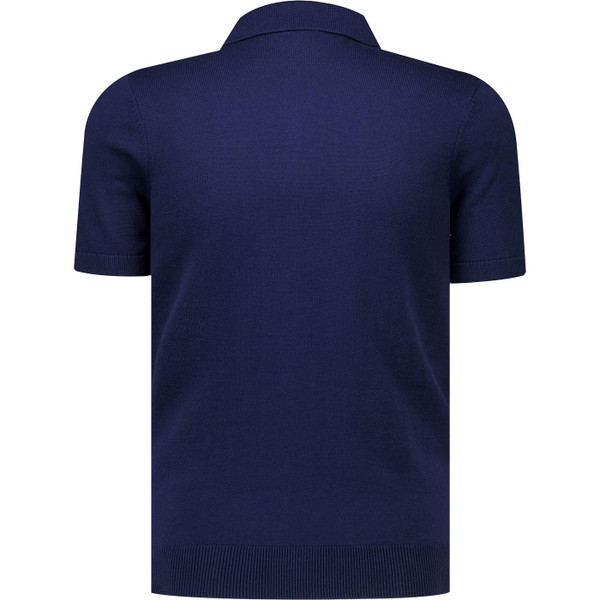 gabicci vintage mens jackson mod plain colour fine knitted polo tshirt storm navy blue
