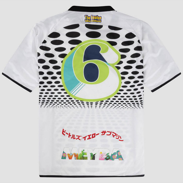 Meyba x The Beatles Yellow Submarine Away Football Shirt in White - Retro Football Top - Back View