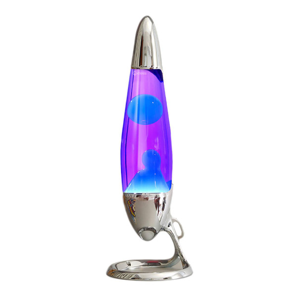 Mathmos Neo Table Lamp in Silver with Violet and Turquoise