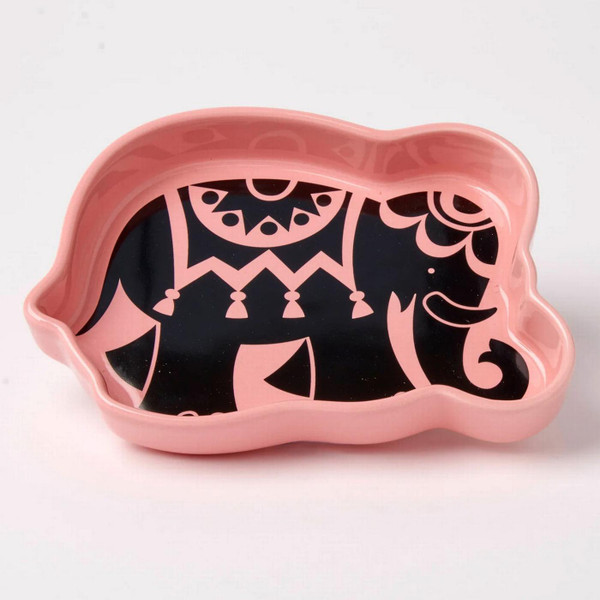 Magpie x Hornsea Pottery Retro 1960s Elephant Trinket Tray in Pink - Retro Homeware - Main View