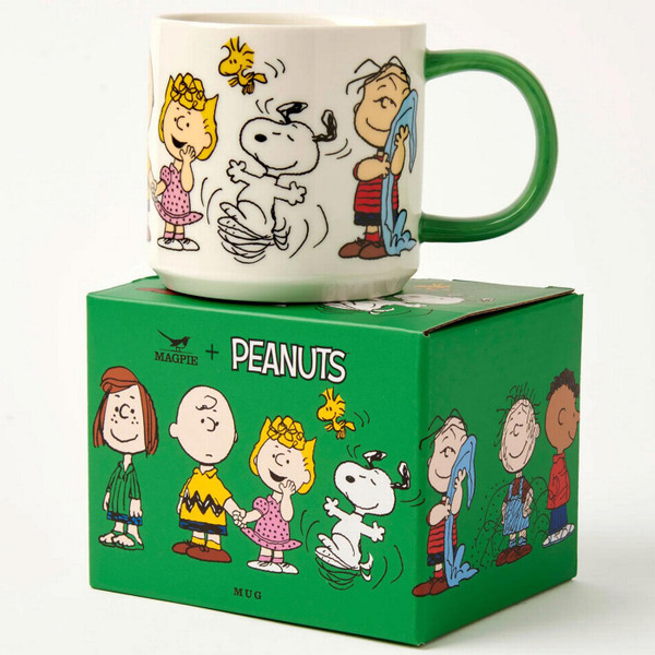 Magpie x Peanuts Snoopy Retro Forever Friends Mug in Box - Retro Gifts - Pictured With Box