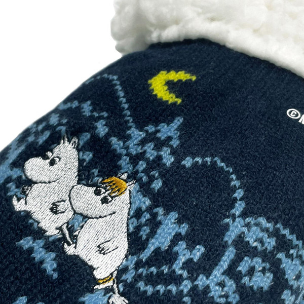 House of Disaster Moomin Star Slipper Socks in Navy MMSLIFOR