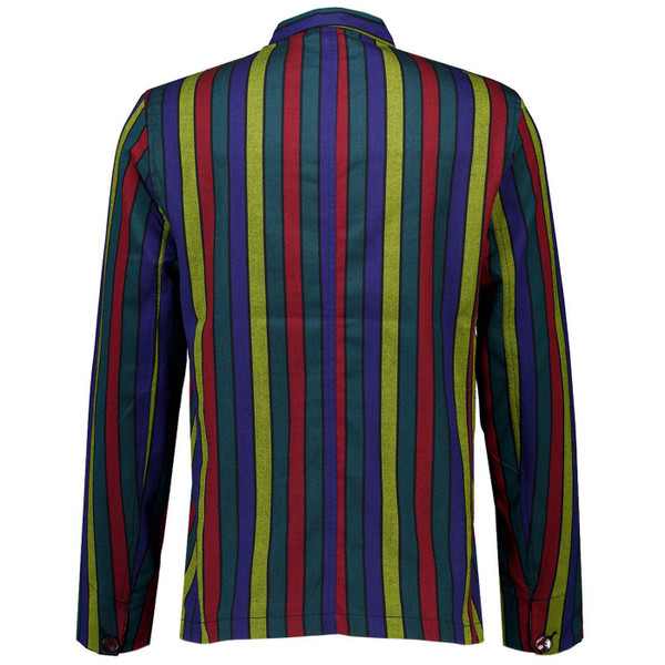 Madcap England Montagu 60s Psychedelic Stripe Hendrix Military Tunic Jacket Back View