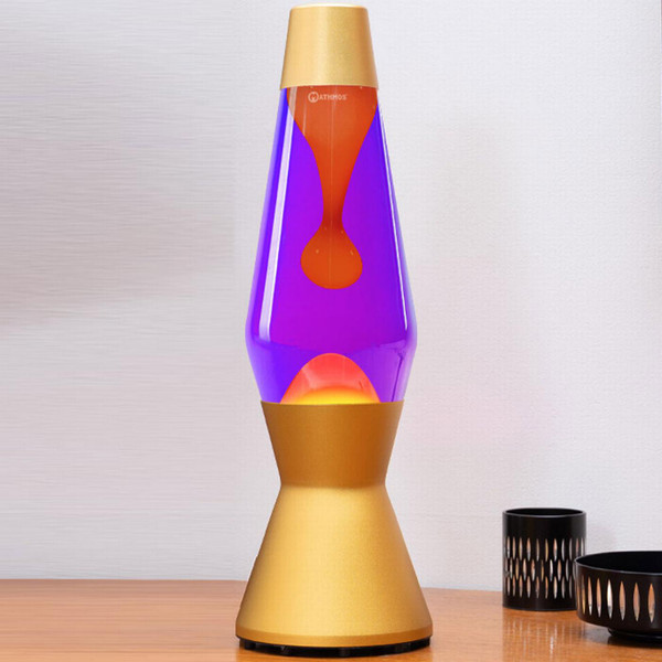 Mathmos Astro Gold Retro Lava Lamp in Violet/Orange - Retro 60s Homeware - Lifestyle View