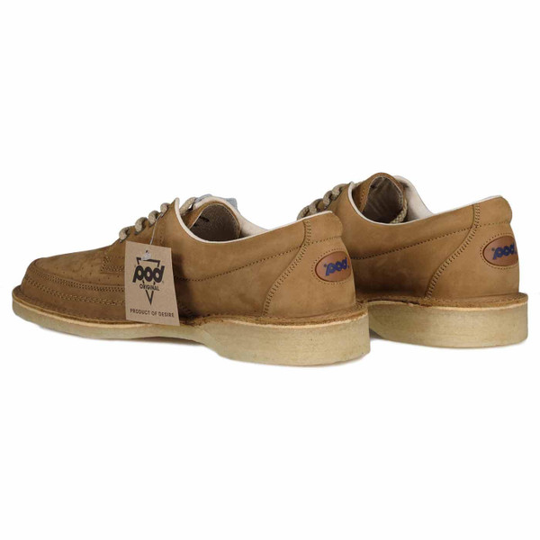 Pod Original Gallagher Men's Retro 1980s Casuals Nubuck Leather Shoes in Camel