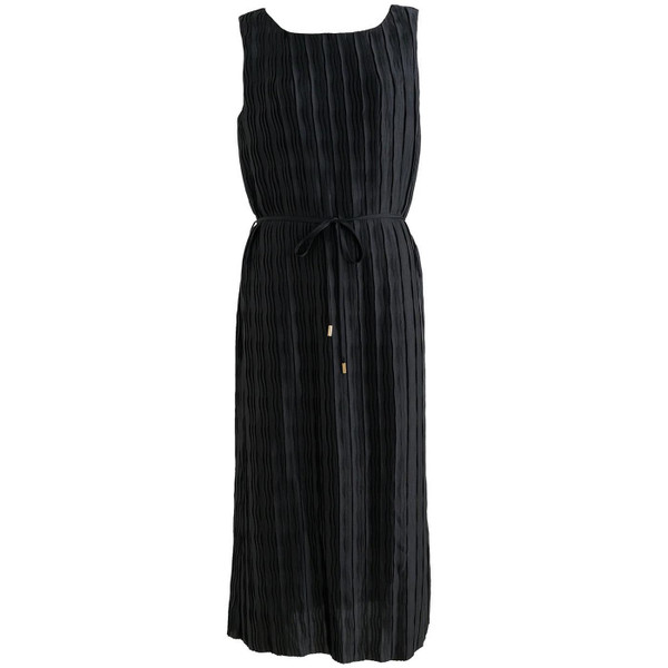Louche Lumina Pleat Surprise Retro 50s Black Party Dress in Black - Mannequin Main View