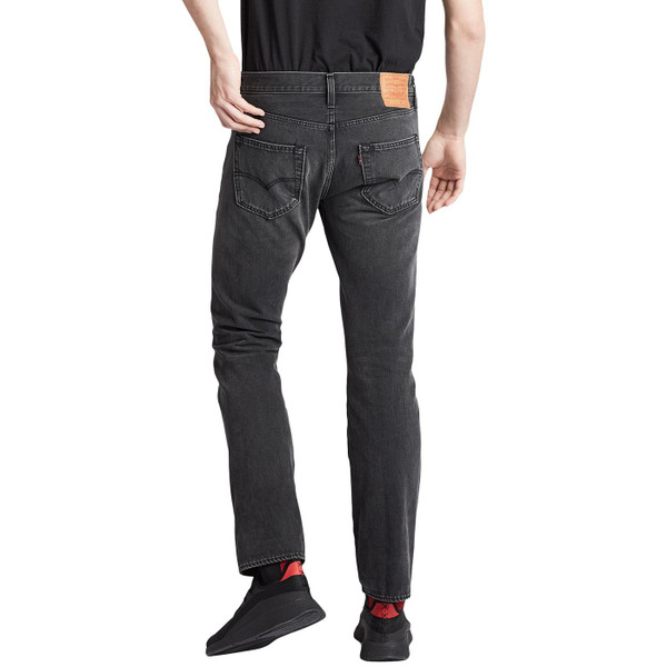 Levi's 501 Retro Mod Straight Leg Stretch Denim Jeans in Solice Black