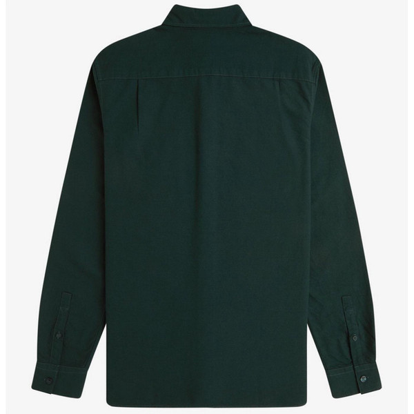Fred Perry Button Down Long Sleeve Oxford Shirt in Grassroots Green M5516 30A - Back View
