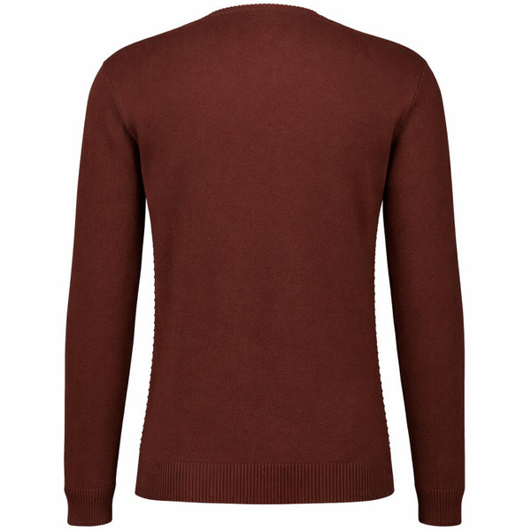 Madcap England Revolution Retro 70s Ribbed Stripe Crew Neck Jumper in Potting Soil - Back View