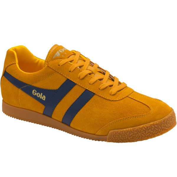 gola mens harrier suede trainers sun yellow navy