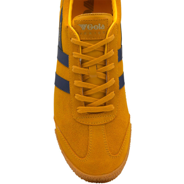 gola mens harrier suede trainers sun yellow navy