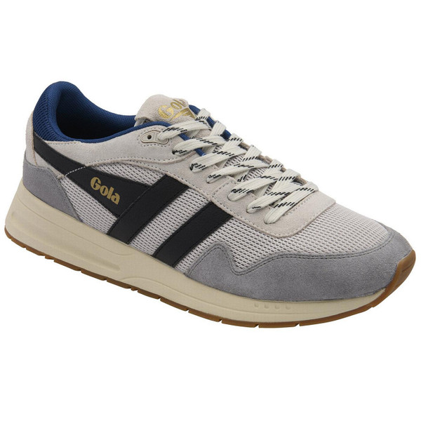 Gola Classics Men's Delta Jogging Trainers in Off White, Cement and Black CMB780WX Main View