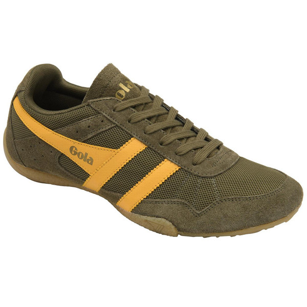 Gola Classics Men's Cascade Retro Slim Sole Trainers in Khaki, Sun and Gum CMB865NY Main View