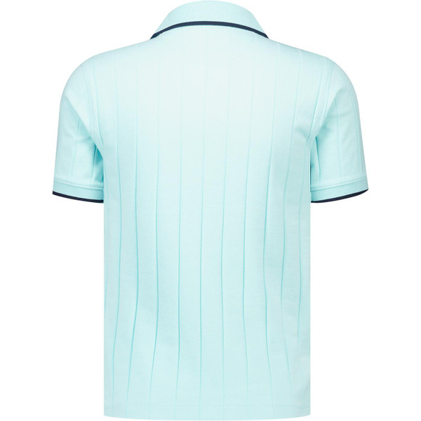 orignal penguin mens wide ribbed skipper collar 50s polo tshrit plume blue