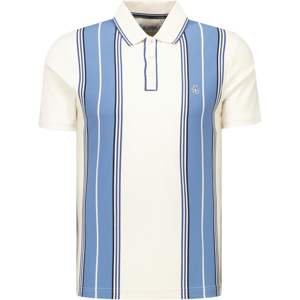 original penguin mens jacquard mixed vertical stripe jersey polo tshirt birch
