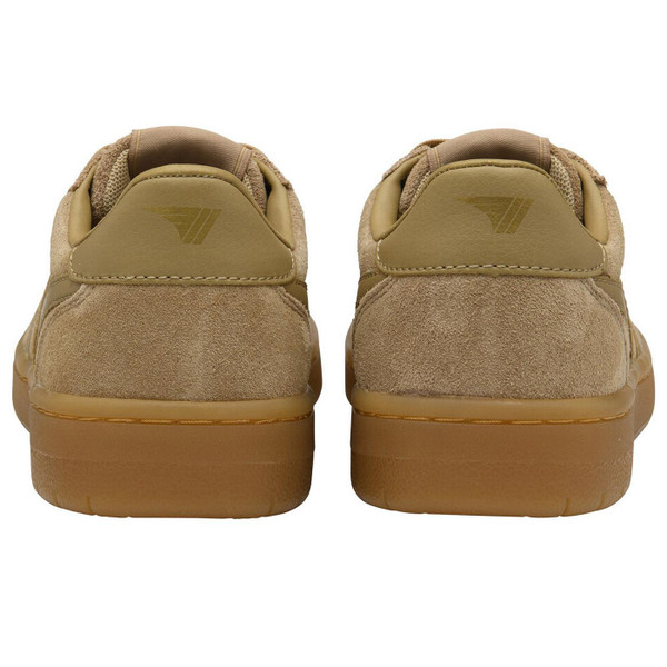 Gola Classics Women's Hawk 86 Retro Suede Trainers in Light Caramel CLB571LC Back View