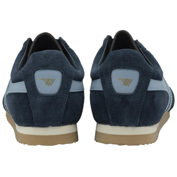 Gola Classics Women's Apollo Suede Retro Trainers in Navy and Air Blue CLB777EE Back View