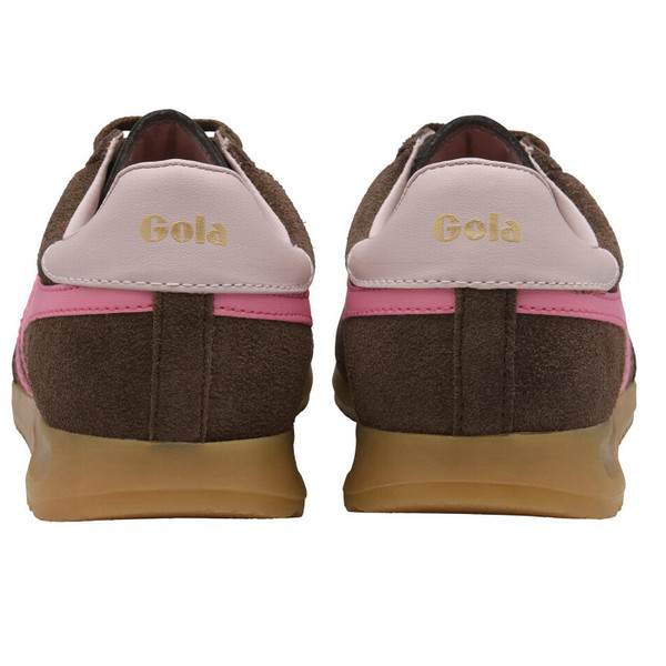 Gola Classics Torpedo Women's Retro Suede Trainers in Dark Brown CLB761TK Back View