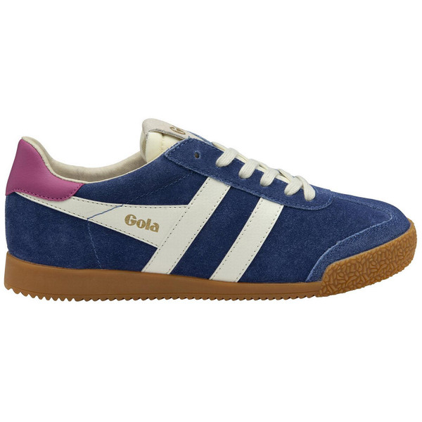 Gola Classics Elan Women's Retro Suede Trainers in Deep Blue CLB538ET - Side View