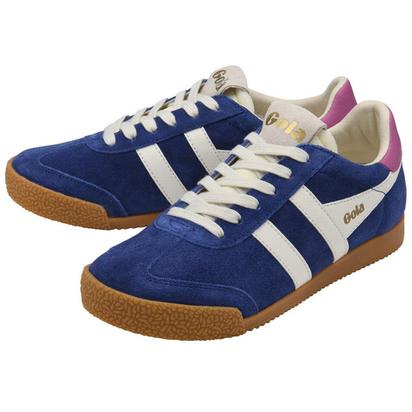 Gola Classics Elan Women's Retro Suede Trainers in Deep Blue CLB538ET - Both Trainers Side by Side View