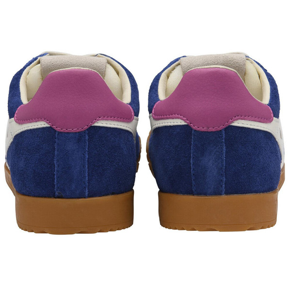 Gola Classics Elan Women's Retro Suede Trainers in Deep Blue CLB538ET - Back View