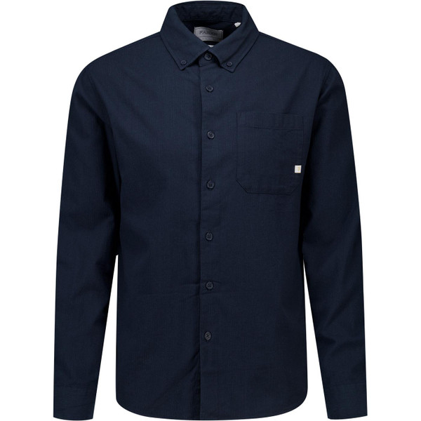 Farah Vintage Mens Netherton Bedford Cord Button Down Long Sleeve Shirt in True Navy