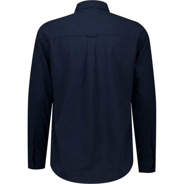 Farah Vintage Mens Netherton Bedford Cord Button Down Long Sleeve Shirt in True Navy