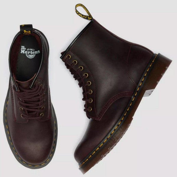 Dr Martens 1460 Crazy Horse Mod Leather Boots in Cherry Red 11822609 - Above View