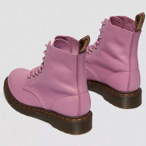 Dr Martens 1460 Women's Virginia Leather Boots in Dusty Rose Pink Back View