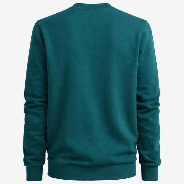 Diadora Men's Retro 80s Casuals Logo Crew Neck Sweatshirt in Spruce Green - Back
