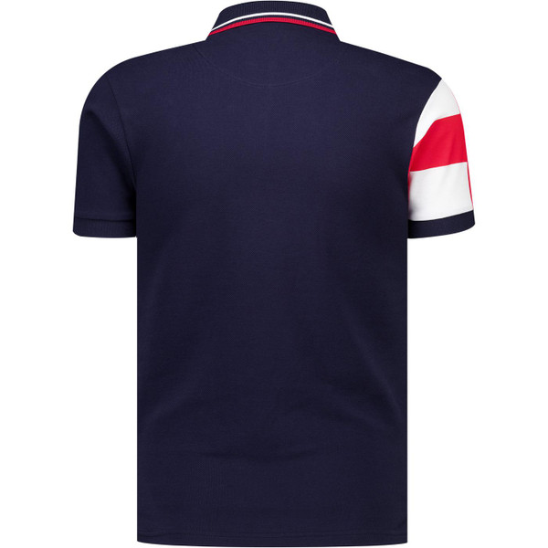 Trojan Clothing Mens England St George Flag Sleeve Pique Polo T-shirt in Navy