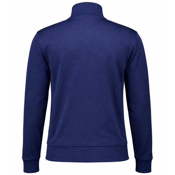 Ellesse Vicenza Men's Retro 80s Chest Stripe Funnel Neck Track Top in Navy and Yellow - Back View