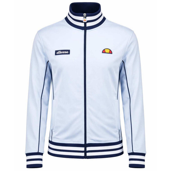 Ellesse Milan Men's Retro 80s Track Jacket in Light Blue - Main View