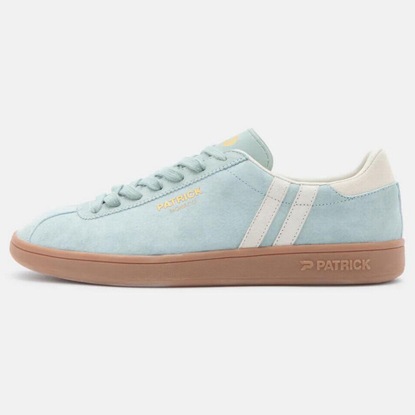 Patrick Monaco Cupsole Suede Retro Trainers in Green/Sand K9J00060